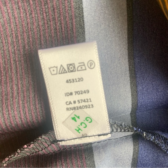 LOFT bubble Sleeve Striped blouse multicolor size XS - Picture 8 of 14